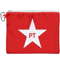 Flag Of Brazil Workers Party Canvas Cosmetic Bag (xxxl) by abbeyz71
