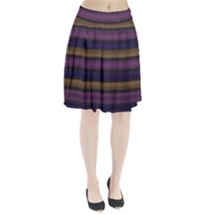 Stripes Pink Yellow Purple Grey Pleated Skirt by BrightVibesDesign