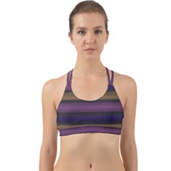 Stripes Pink Yellow Purple Grey Back Web Sports Bra