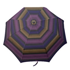 Stripes Pink Yellow Purple Grey Folding Umbrellas by BrightVibesDesign
