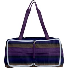 Stripes Pink Yellow Purple Grey Multi Function Bag by BrightVibesDesign