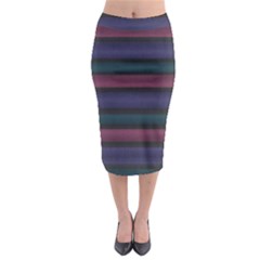 Stripes Pink Purple Teal Grey Midi Pencil Skirt by BrightVibesDesign