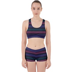 Stripes Pink Purple Teal Grey Work It Out Gym Set by BrightVibesDesign