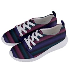 Stripes Pink Purple Teal Grey Women s Lightweight Sports Shoes by BrightVibesDesign