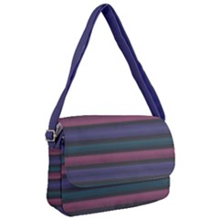 Stripes Pink Purple Teal Grey Courier Bag by BrightVibesDesign