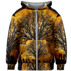 Met By Moonlight Kids  Zipper Hoodie Without Drawstring