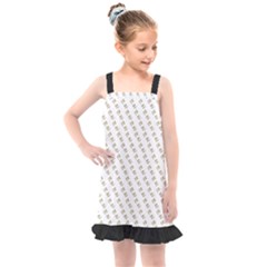 No Step On Snek Pattern White Background Meme Kids  Overall Dress by snek