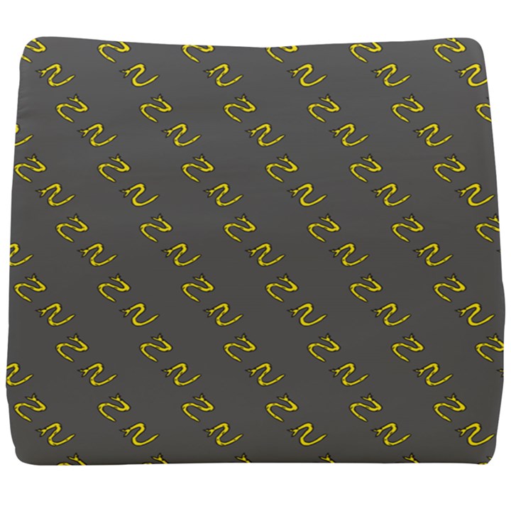 No Step On Snek Pattern Charcoal Dark Gray background Meme Seat Cushion