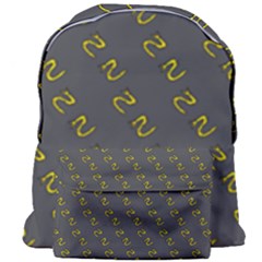 No Step On Snek Pattern Charcoal Dark Gray Background Meme Giant Full Print Backpack by snek