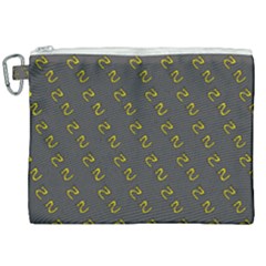 No Step On Snek Pattern Charcoal Dark Gray Background Meme Canvas Cosmetic Bag (xxl) by snek