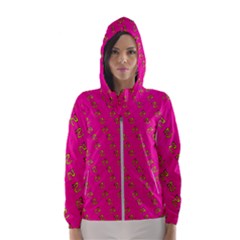 No Step On Snek Pattern Pink Background Meme Women s Hooded Windbreaker by snek