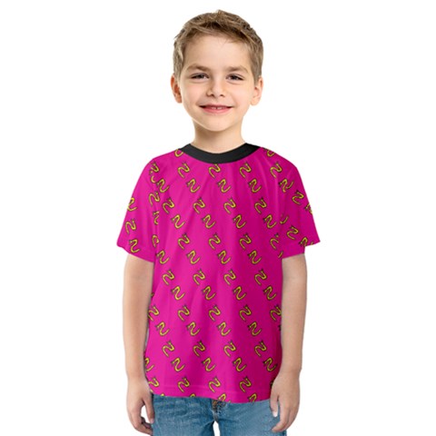 No Step On Snek Pattern Pink Background Meme Kids  Sport Mesh Tee by snek