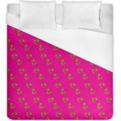 No Step On Snek Pattern Pink Background Meme Duvet Cover (king Size) by snek