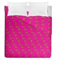 No Step On Snek Pattern Pink Background Meme Duvet Cover Double Side (queen Size) by snek