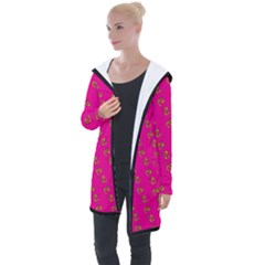 No Step On Snek Pattern Pink Background Meme Longline Hooded Cardigan by snek