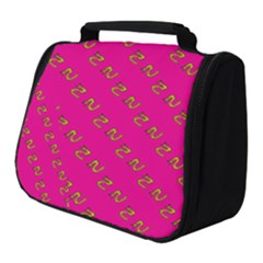 No Step On Snek Pattern Pink Background Meme Full Print Travel Pouch (small) by snek