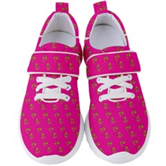 No Step On Snek Pattern Pink Background Meme Women s Velcro Strap Shoes by snek