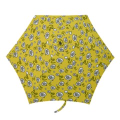No Step On Snek Do Not Bubble Speech Pattern Yellow Background Meme Mini Folding Umbrella