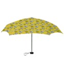 No Step On Snek DO NOT bubble speech Pattern yellow background Meme Mini Folding Umbrella View3