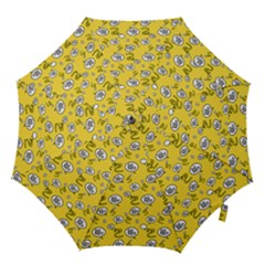 No Step On Snek Do Not Bubble Speech Pattern Yellow Background Meme Hook Handle Umbrella (small) by snek