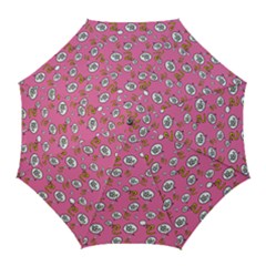 No Step On Snek Do Not Bubble Speech Pattern Pink Background Meme Golf Umbrella by snek