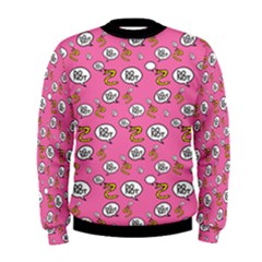 No Step On Snek Do Not Bubble Speech Pattern Pink Background Meme Men s Sweatshirt by snek