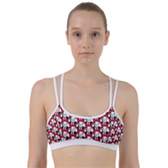 Trump Retro Face Pattern Maga Red Us Patriot Line Them Up Sports Bra by snek