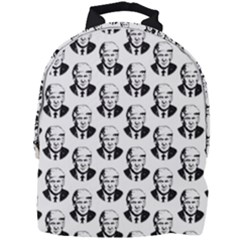 Trump Retro Face Pattern Maga Black And White Us Patriot Mini Full Print Backpack by snek