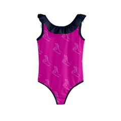 A-ok Perfect Handsign Maga Pro-trump Patriot On Pink Background Kids  Frill Swimsuit by snek