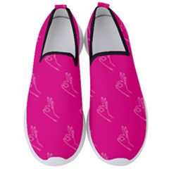 A-ok Perfect Handsign Maga Pro-trump Patriot On Pink Background Men s Slip On Sneakers by snek