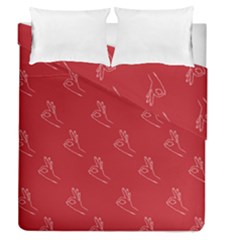 A-ok Perfect Handsign Maga Pro-trump Patriot On Maga Red Background Duvet Cover Double Side (queen Size) by snek