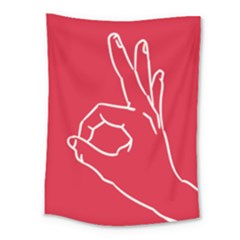 A-ok Perfect Handsign Maga Pro-trump Patriot On Maga Red Background Medium Tapestry by snek