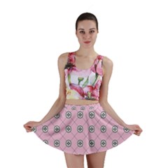 Kekistan Logo Pattern On Pink Background Mini Skirt by snek