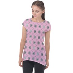 Kekistan Logo Pattern On Pink Background Cap Sleeve High Low Top by snek