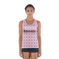 Kekistan Logo Pattern On Pink Background Sport Tank Top 