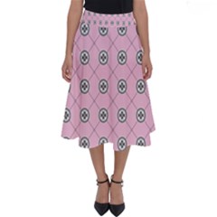 Kekistan Logo Pattern On Pink Background Perfect Length Midi Skirt by snek