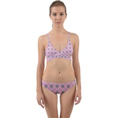 Kekistan Logo Pattern On Pink Background Wrap Around Bikini Set by snek