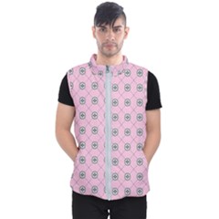 Kekistan Logo Pattern On Pink Background Men s Puffer Vest by snek