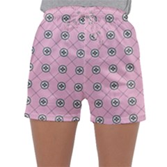 Kekistan Logo Pattern On Pink Background Sleepwear Shorts by snek