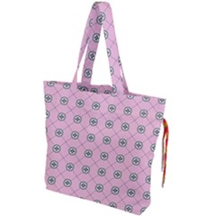 Kekistan Logo Pattern On Pink Background Drawstring Tote Bag by snek