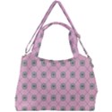 Kekistan logo pattern on pink background Double Compartment Shoulder Bag View2
