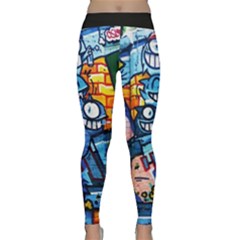 Graffiti Urban Colorful Graffiti Cartoon Fish Classic Yoga Leggings by genx