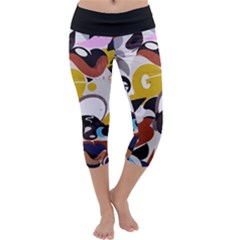 Graffiti Urban Colorful Graffiti City Wall Hip Hop Music Singers Capri Yoga Leggings by genx