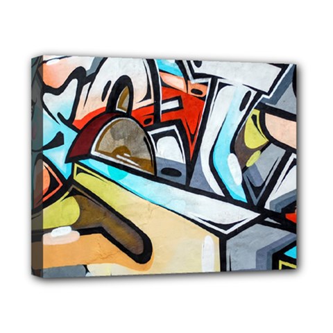 Blue Face King Graffiti Street Art Urban Blue And Orange Face Abstract Hiphop Canvas 10  X 8  (stretched) by genx