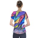 Urban colorful graffiti brick wall industrial scale abstract pattern Short Sleeve Front Detail Top View2