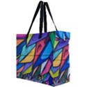 Urban colorful graffiti brick wall industrial scale abstract pattern Canvas Travel Bag View2