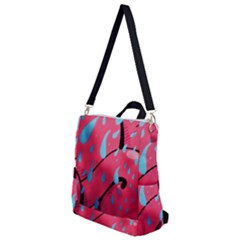 Graffiti Watermelon Pink With Light Blue Drops Retro Crossbody Backpack by genx