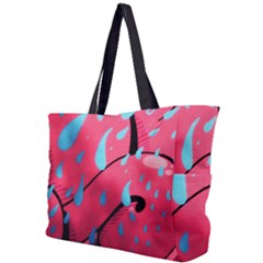 Graffiti Watermelon Pink With Light Blue Drops Retro Simple Shoulder Bag by genx