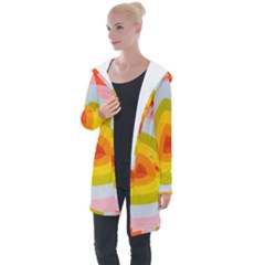 Retro Graffiti Art Nouveau Longline Hooded Cardigan by genx