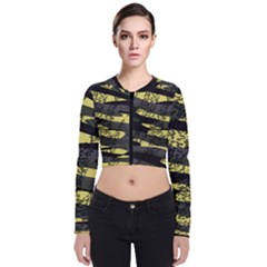 Safari Camo Yellow Long Sleeve Zip Up Bomber Jacket by TopitOff